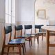 Lot de 6 chaises scandinaves skaï noir