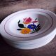 7 antique earthenware soup plates from Sélestat de Sarreguemines