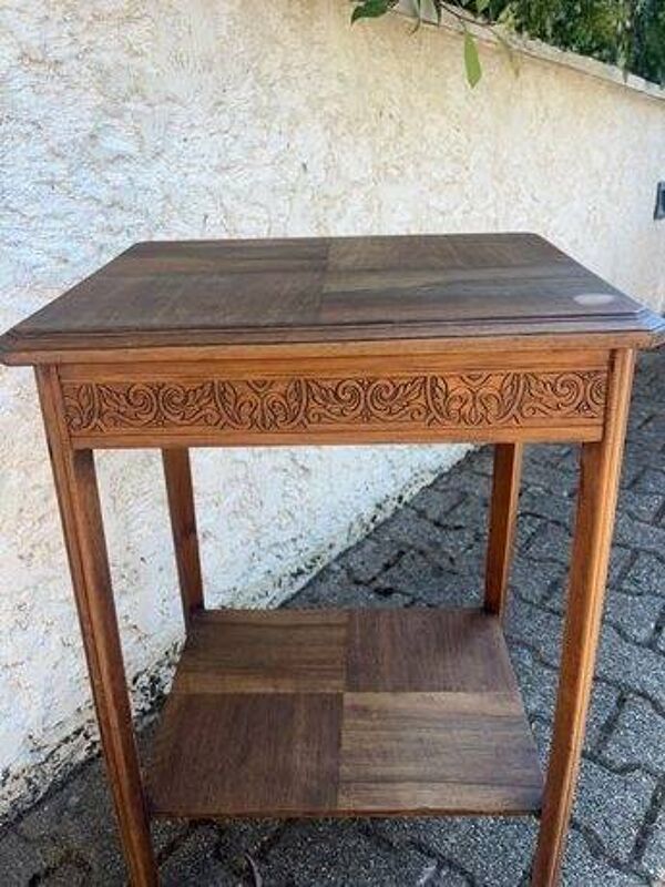 Guéridon Art Déco en Bois Meublé d’Appoint Déco 73 cm