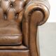 English cowhide leather Chesterfield 2-seater sofa in a luxurious colour