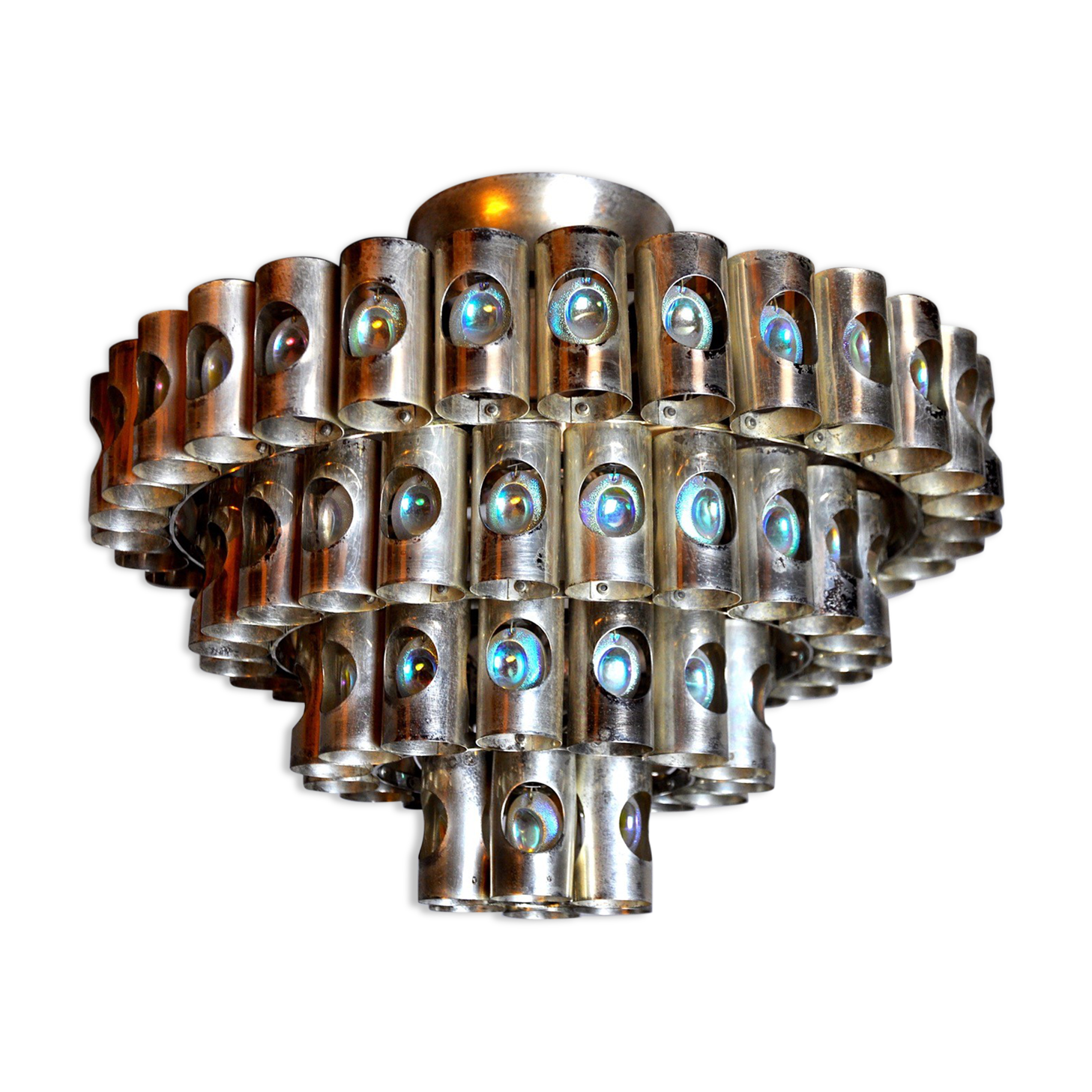 Chandelier House Sciolari Spage Age, 4. levels, Italy, 1970