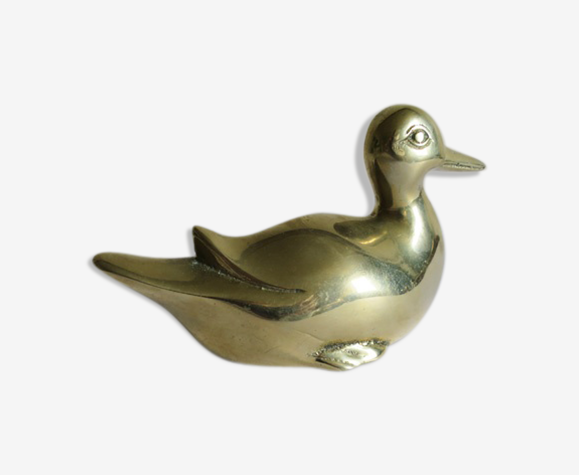 Presse papier canard laiton
