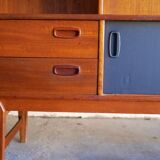 Scandinavian buffet teak model "Tilburg" by O.M.F Omer Meubel Fabriek to Samcom Lefèvre editions