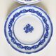 Pair of English earthenware plates, leaf pattern.