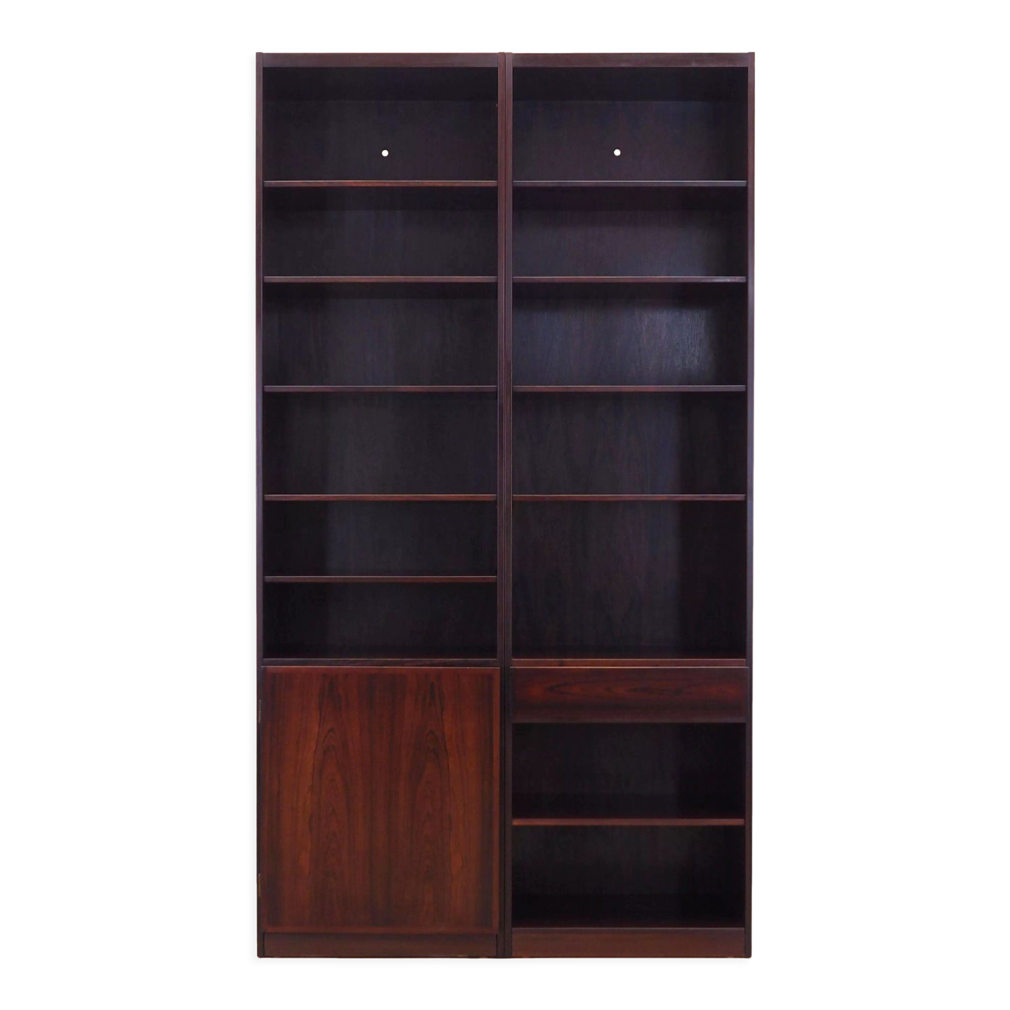Set of rosewood bookcases, Danish design, 1970s, manufacturer: Omann Jun