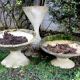 3 jardinières diabolo dont une par Anton Bee design vintage
