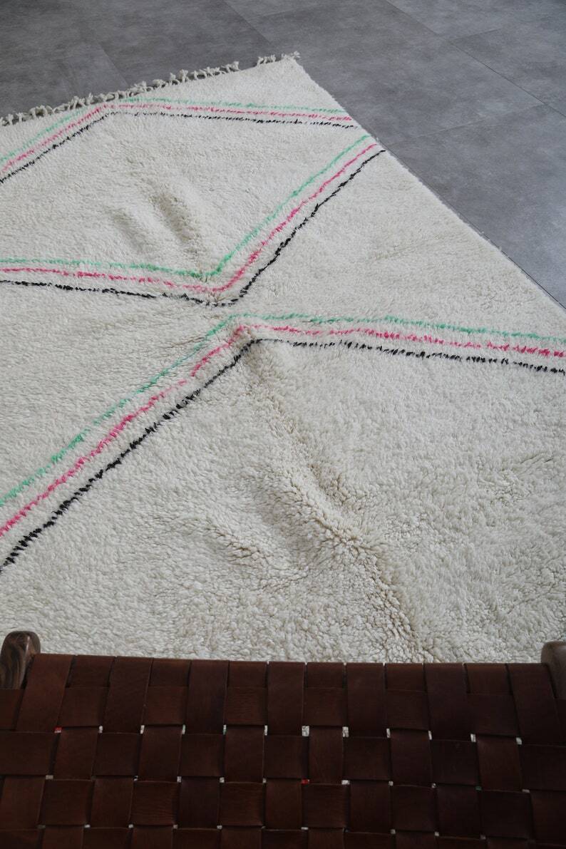 Authentic natural wool rug 1.4/2.6 m