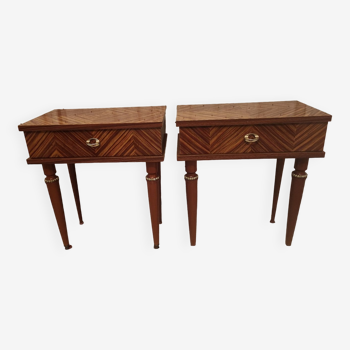 Paire de tables de chevet années 50-60