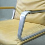 Office Leather Armchair by Delta Design for Wilkhahn, 1960s