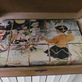 Set of old wooden cubes