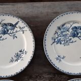 6 Sarreguemines plates