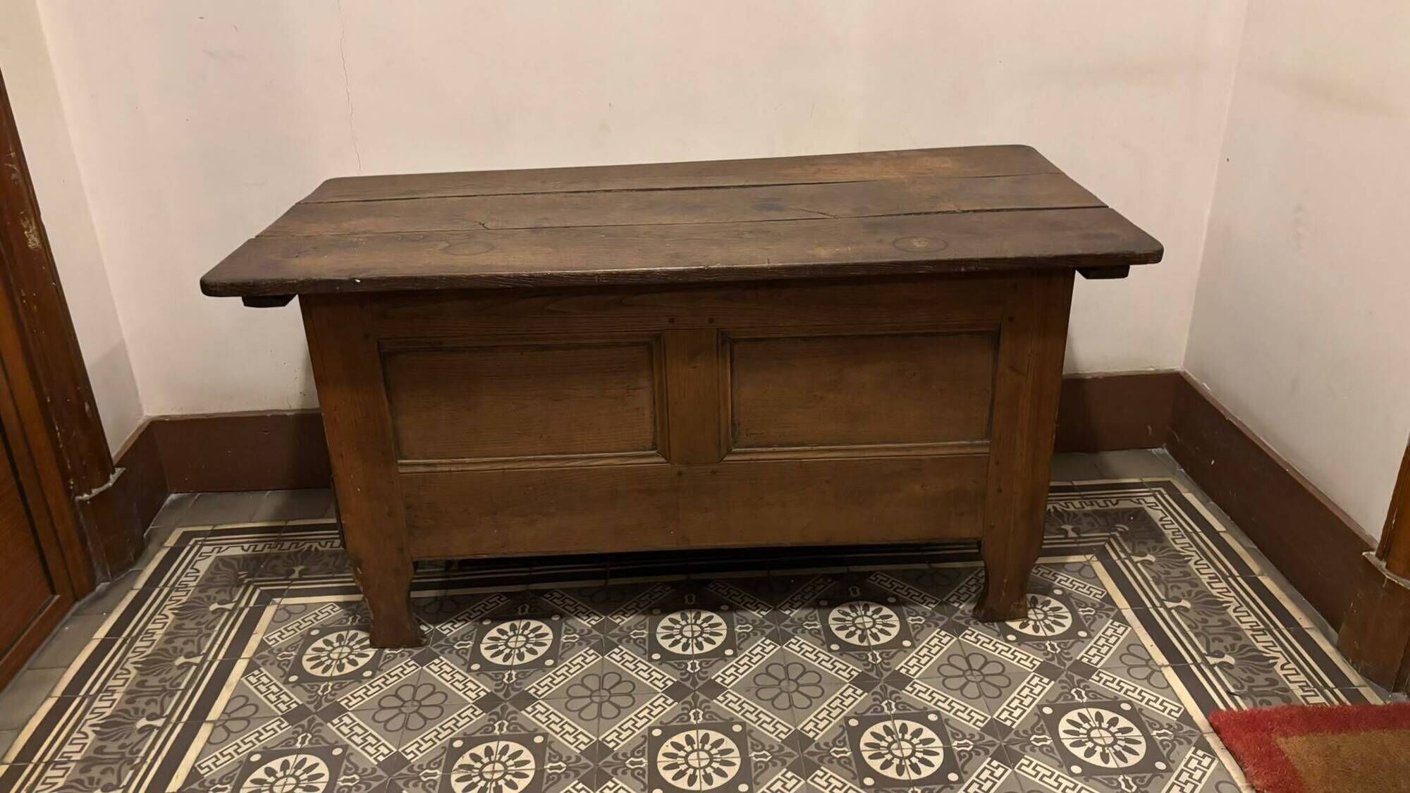 Old XIX solid dark wood dresser