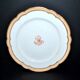Paris porcelain set of 12 plates, dish and sauce boat, antique tableware with monogram BA.