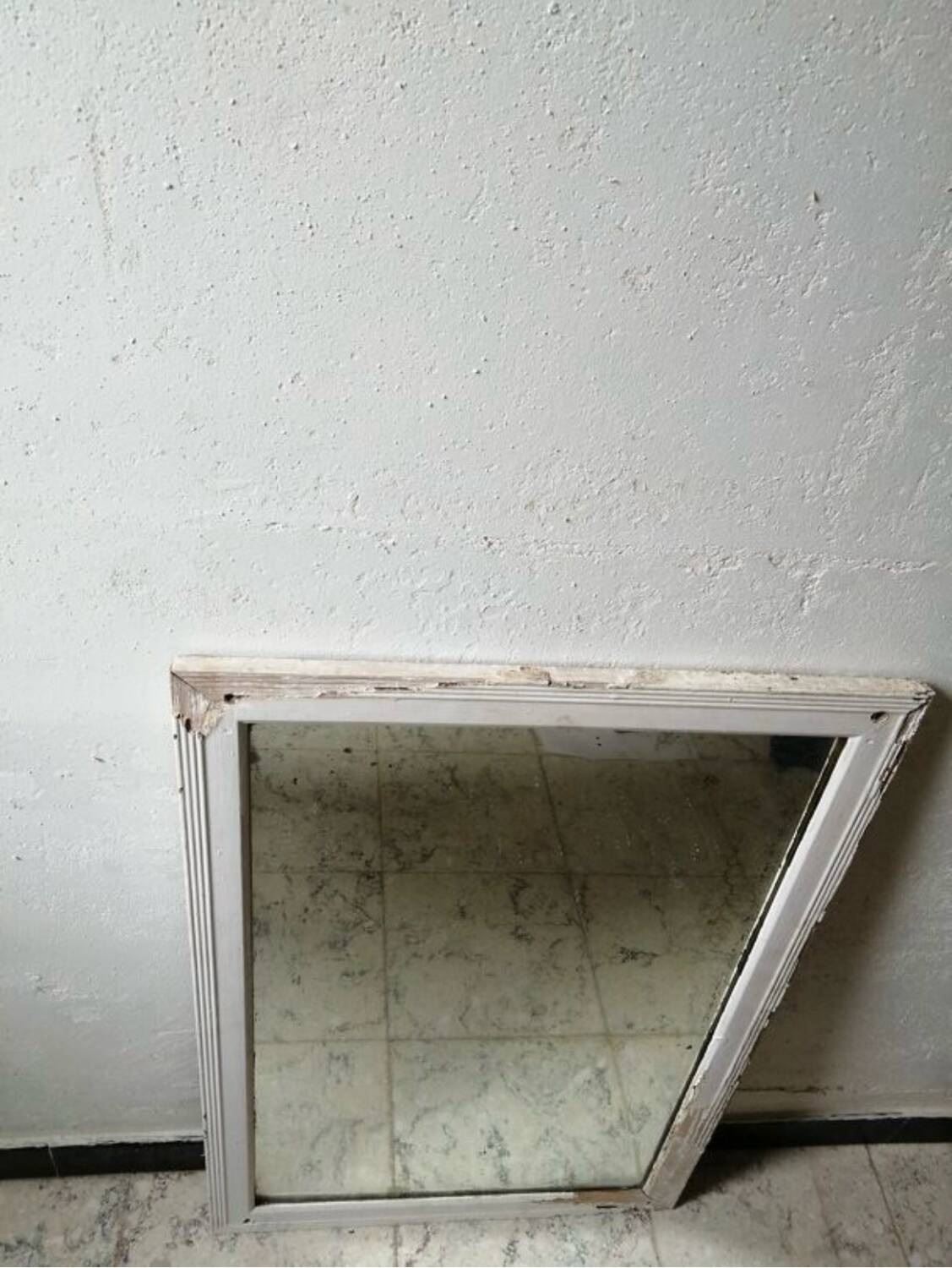 Vintage wooden mercury mirror