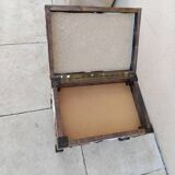 Vintage cowhide trunk stool