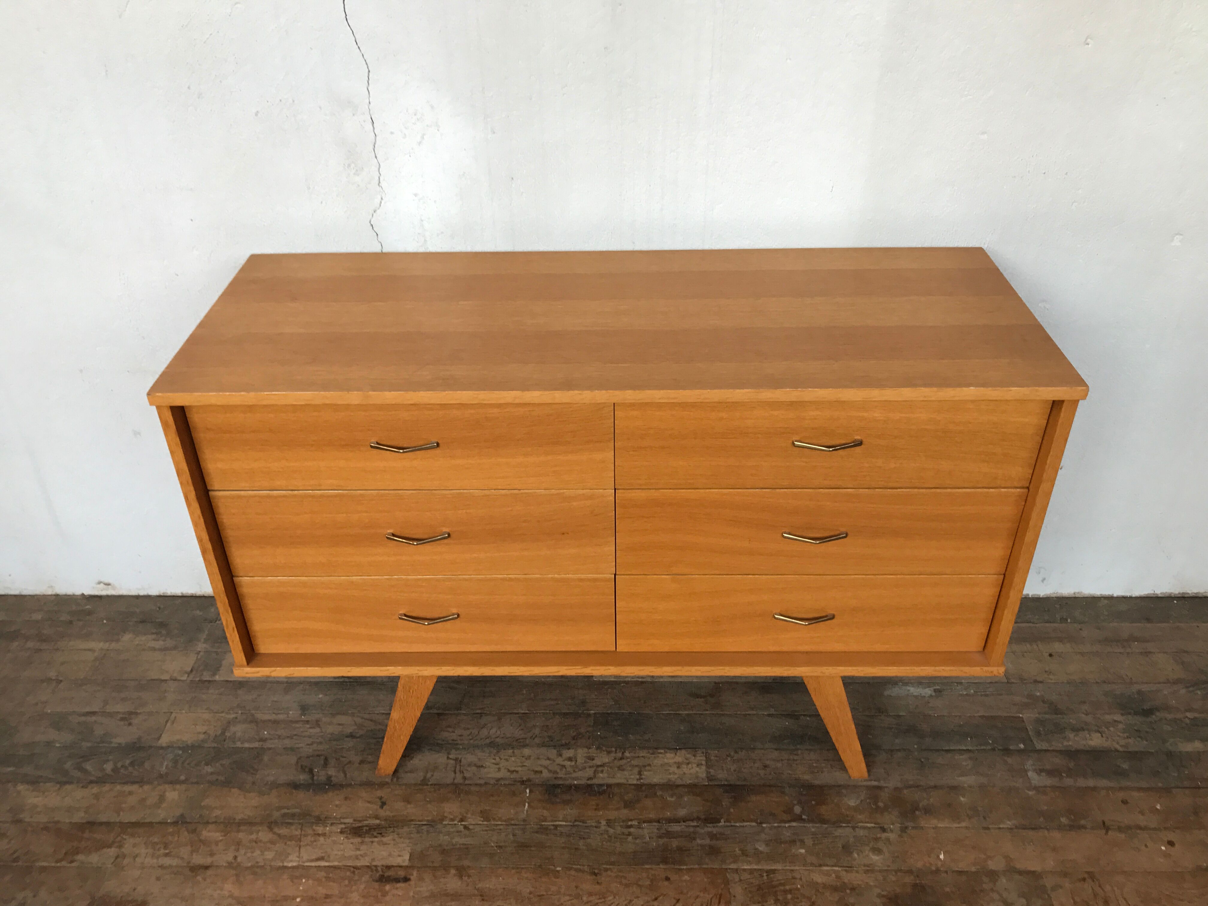 Chest of drawers 6 drawers vintage compass 1950 feet