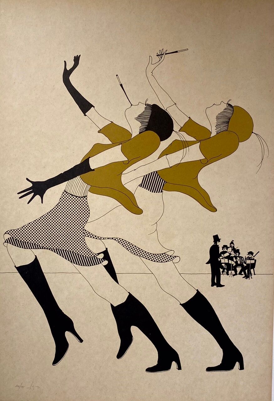 Illustration, the elegant, numbered, monogrammed XX century