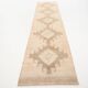 3x12 Beige & Brown Antique Turkish Runner Rug, 90x382Cm