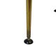 Fifties Rockabilly Coffee Table Glass Conical Golden Legs 90cm