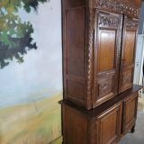 Buffet deux corps normand en chêne