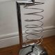 Table d'appoint chrome et verre vintage design space age