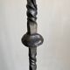Floor lamp in beaten iron and bronze Artisans de Marolles 1960