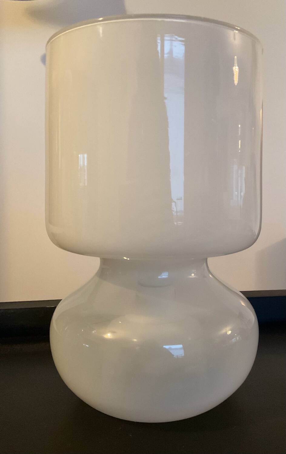 Vintage opaline mushroom lamp