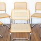 6 Cesca B32 Breuer Chairs Made in Italy - Canework of the seats redone