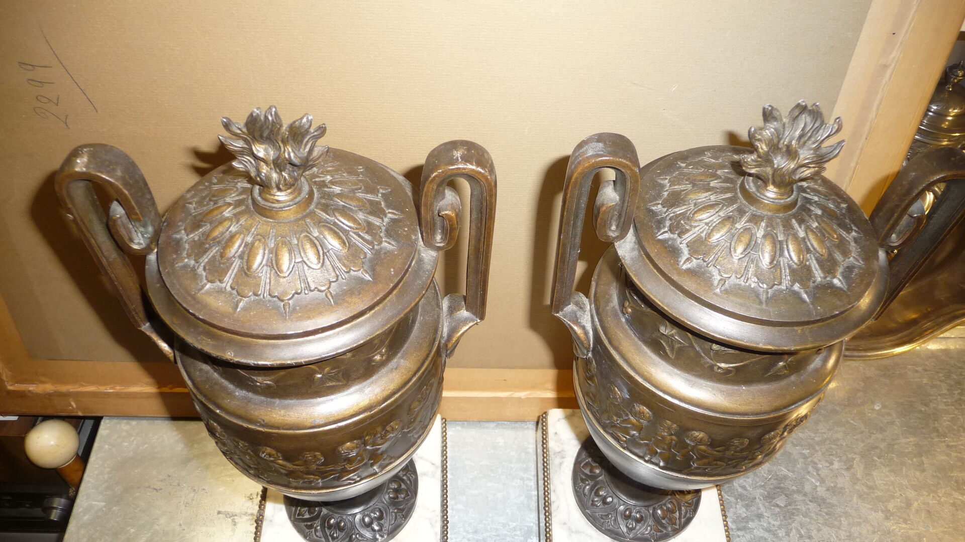 cherub vases