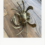 Brass crab ashtray