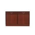 Danish mahogany veneered cabinet with drawers and lockable doors, 1970s