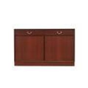 Danish mahogany veneered cabinet with drawers and lockable doors, 1970s