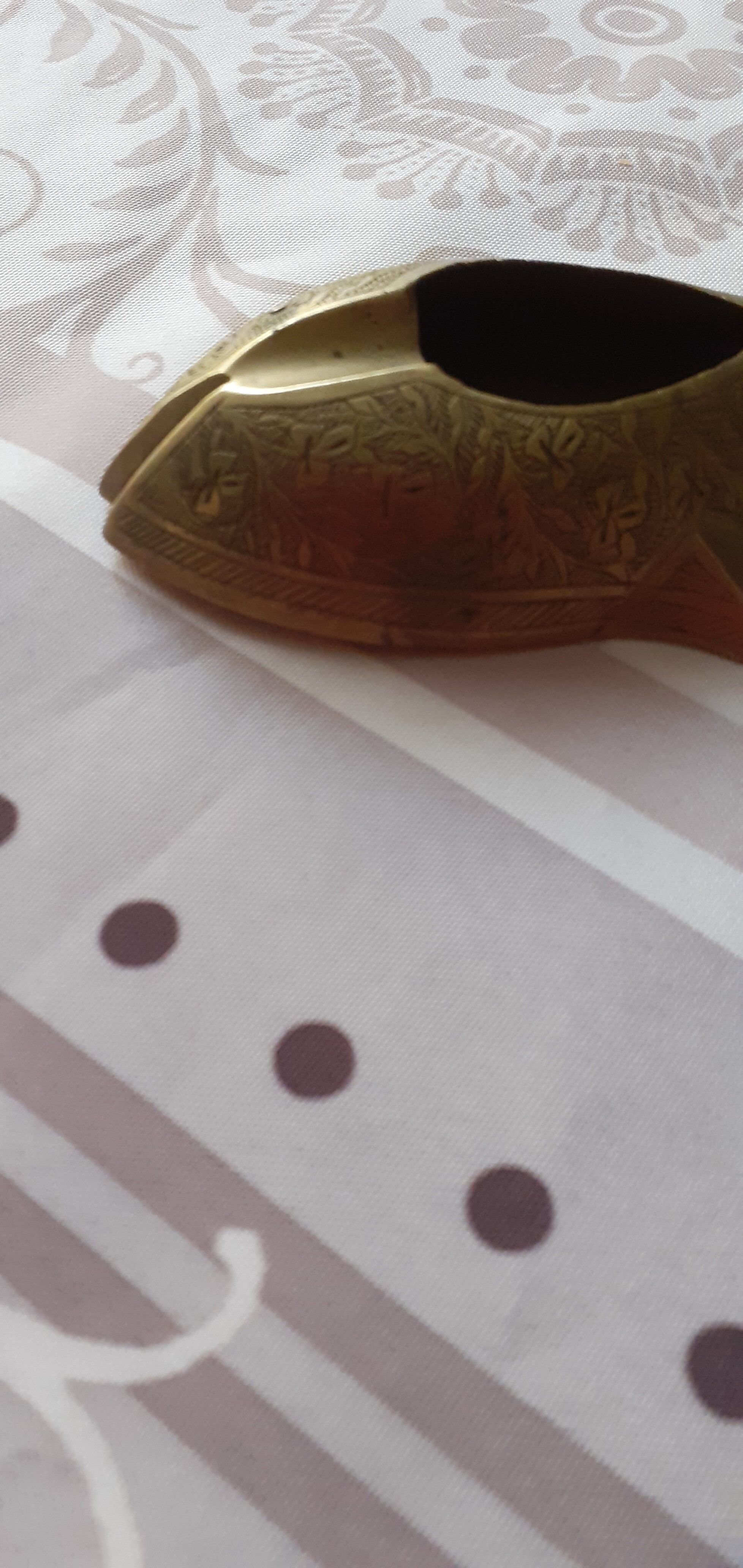 Old brass ashtray, fish shape