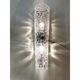 Elegant Transparent Hammered Glass Wall Sconces with Italian Murano Influen