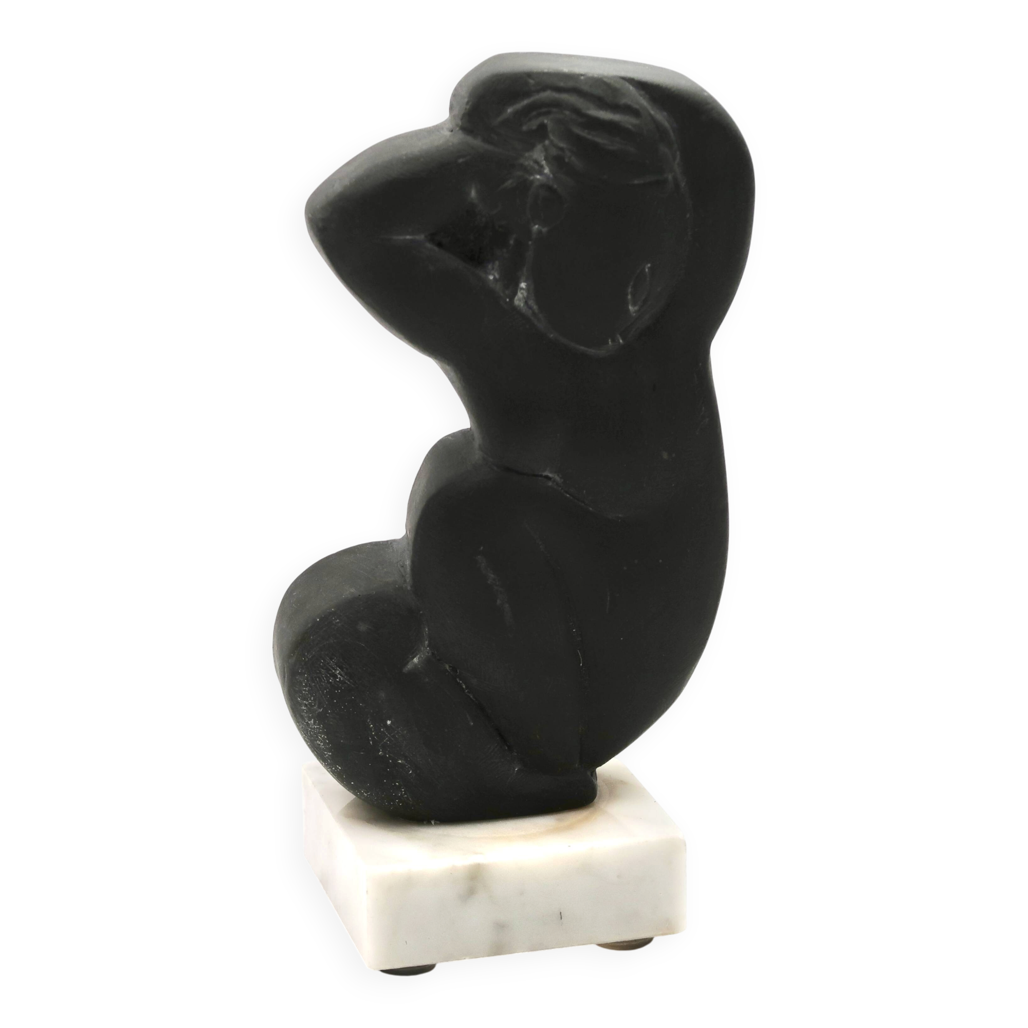 Sculpture after Amedeo Modigliani, nude woman signed A Crespelle
