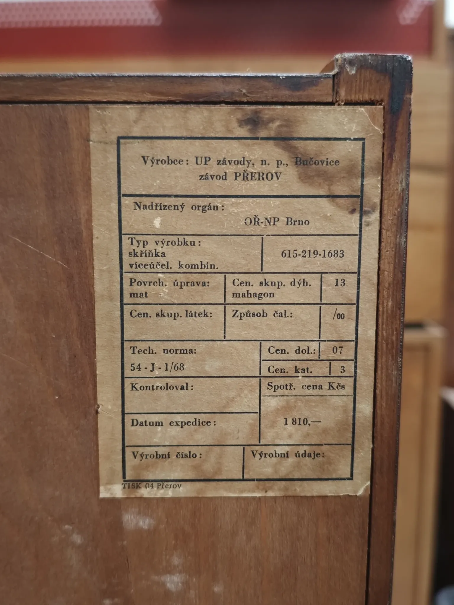 Wooden secretary by Frantisek Mezulanik for Up Zavody
