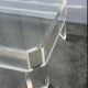 Coffee Table Design Marc Micoud Plexiglas/Lucite and Glass - 1980