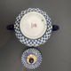 Lomonosov porcelain sugar bowl LFZ – Cobalt net pattern – Russia,