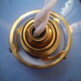 Suspension baladeuse opaline bleu art déco 1930 forme inhabituelle ø 23.5