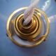 Hanging lamp ballad opaline blue art deco 1930 unusual shape ø 23.5