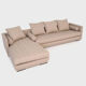 Canapé d'angle kopenhaga beige, design scandinave