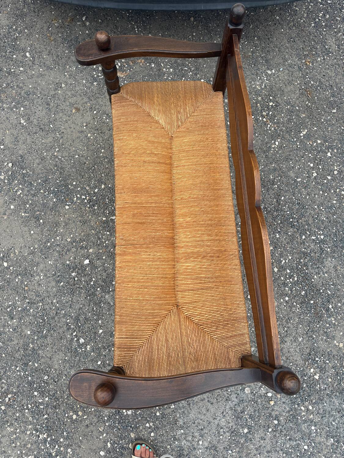 Banc anciens pieds tournés