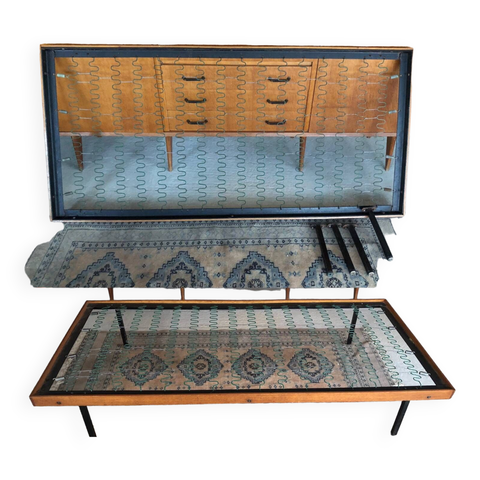 Set of 2 single beds Vintage 70s