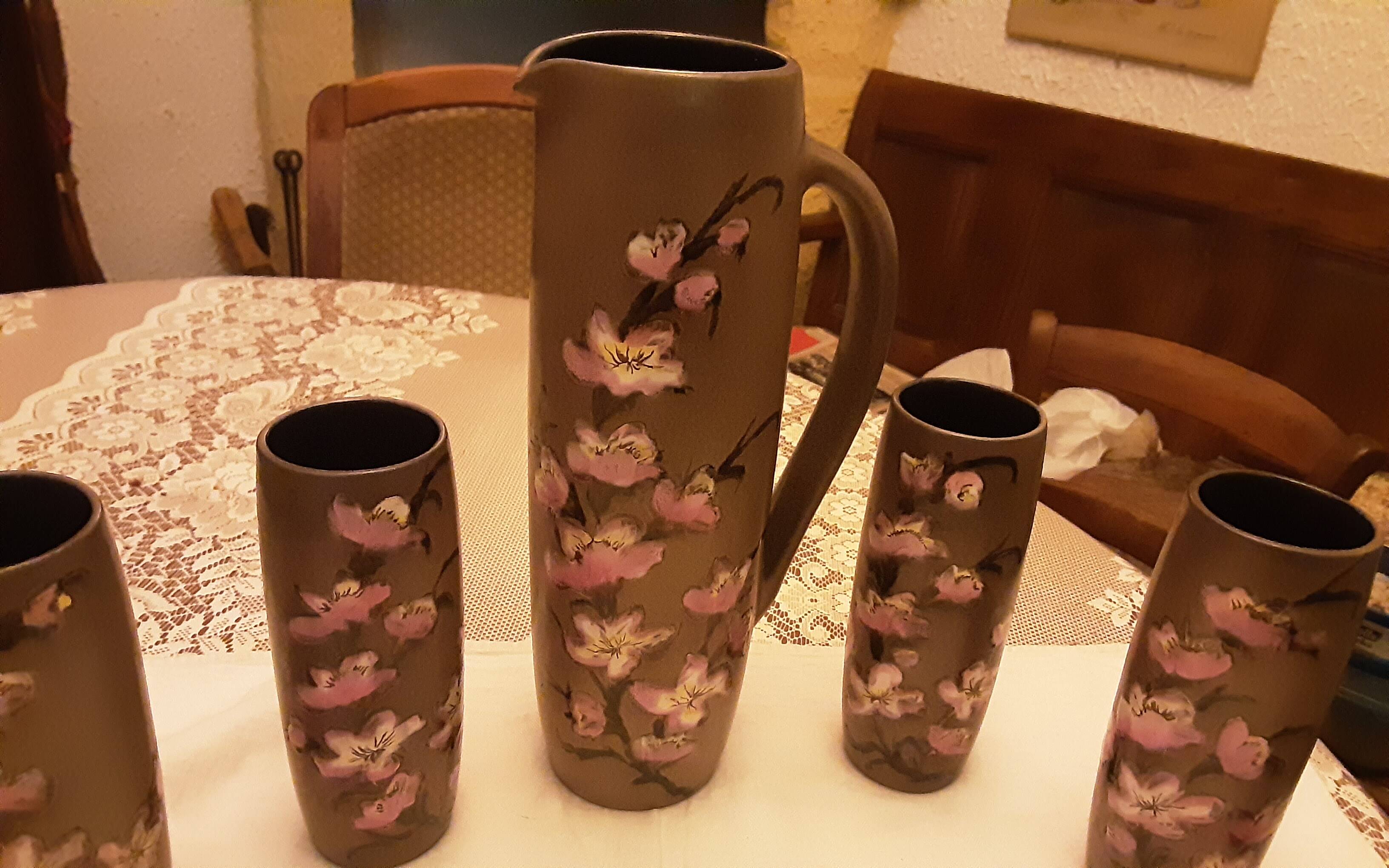 Service a ceramic orangeade Vallauris Masarra Maby Jo's