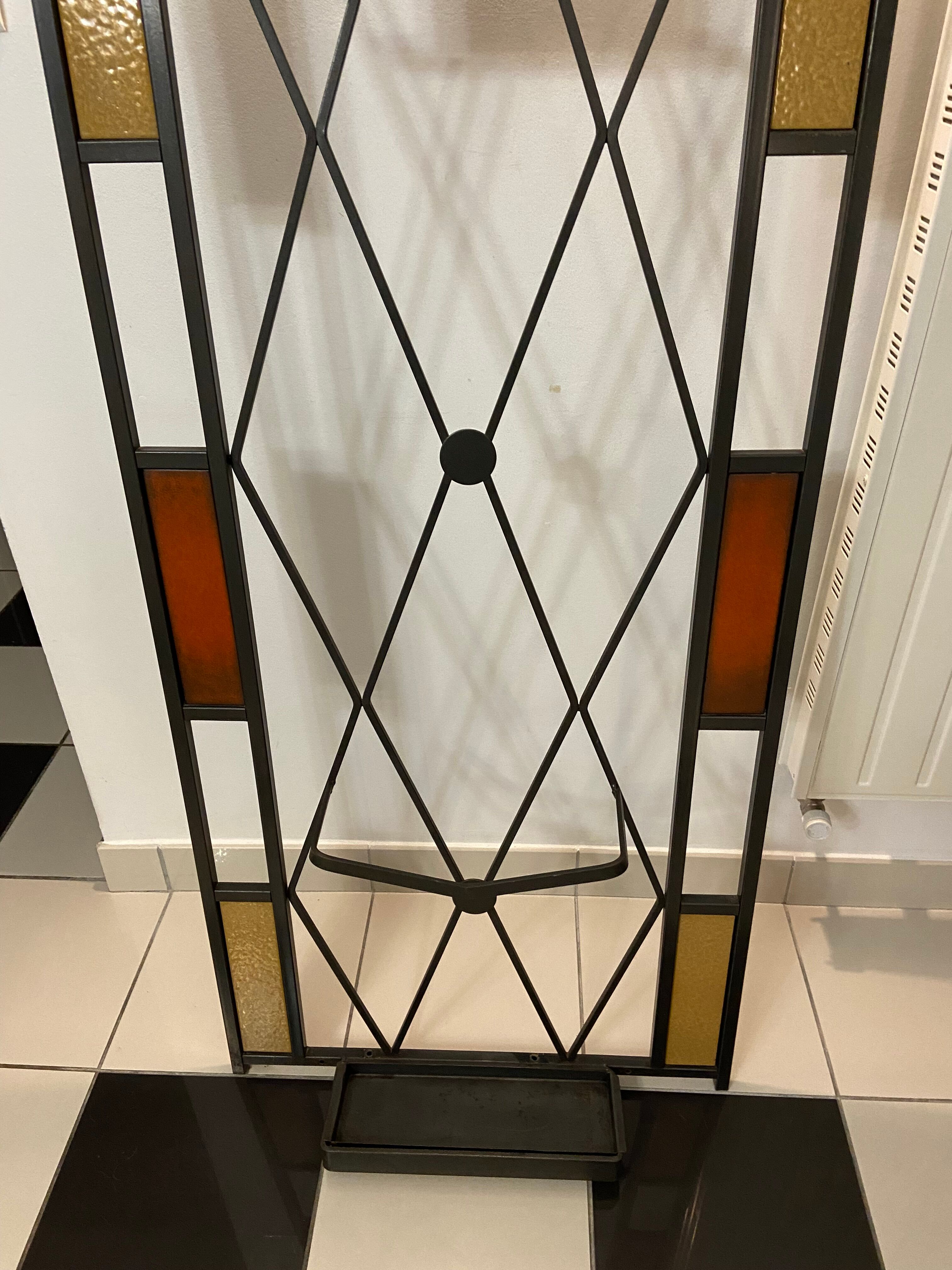 Wrought iron coat rack