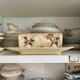 Lunéville asparagus dish in polychrome and gilded ironstone