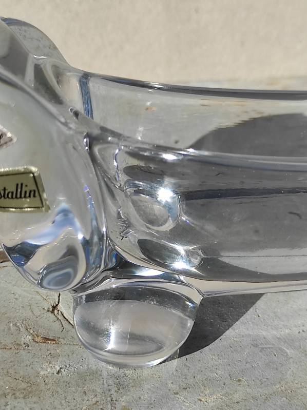Crystal art dachshund dog tray Vannes Le Chatel