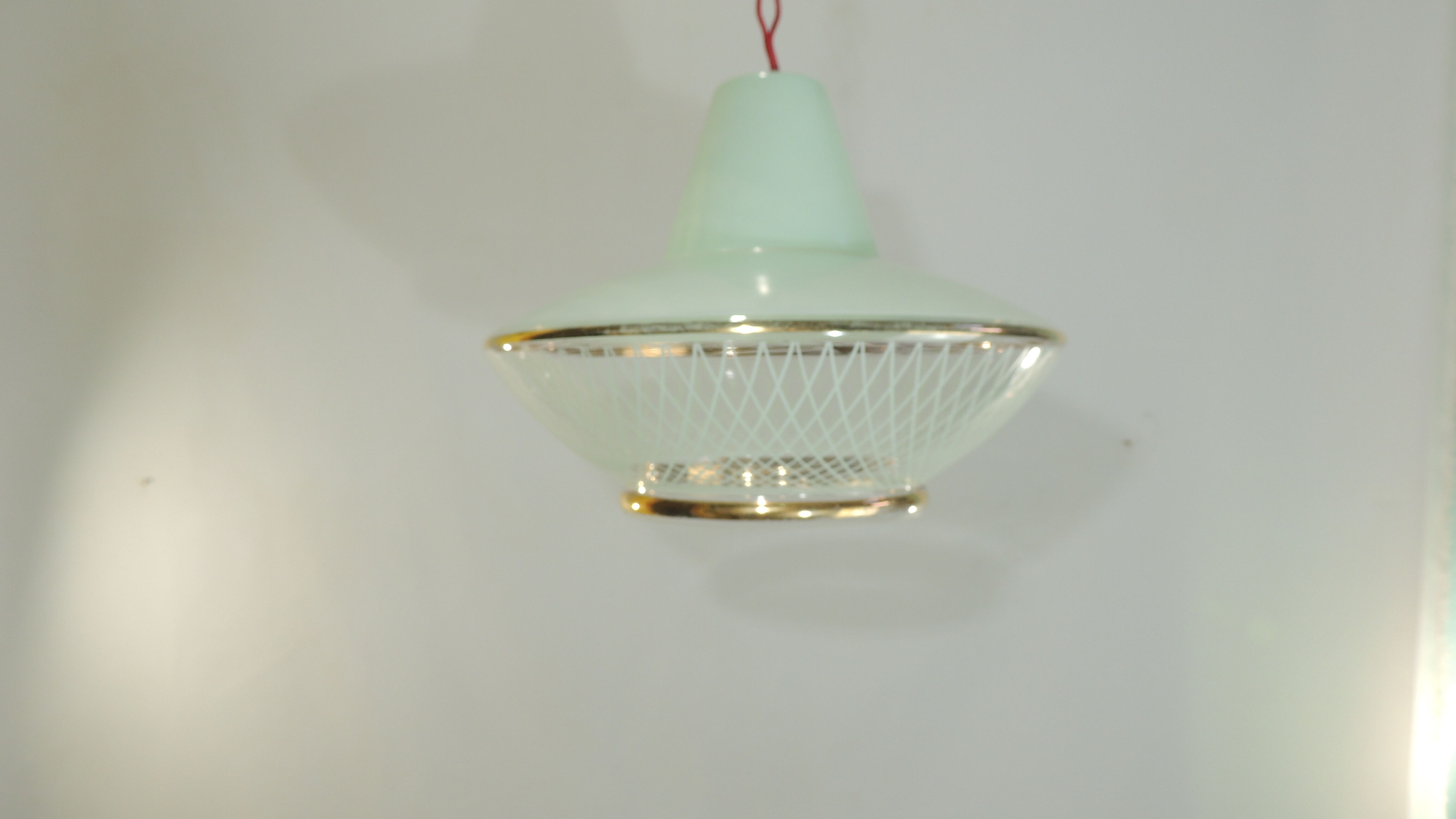 Suspension Verrine opaline vert