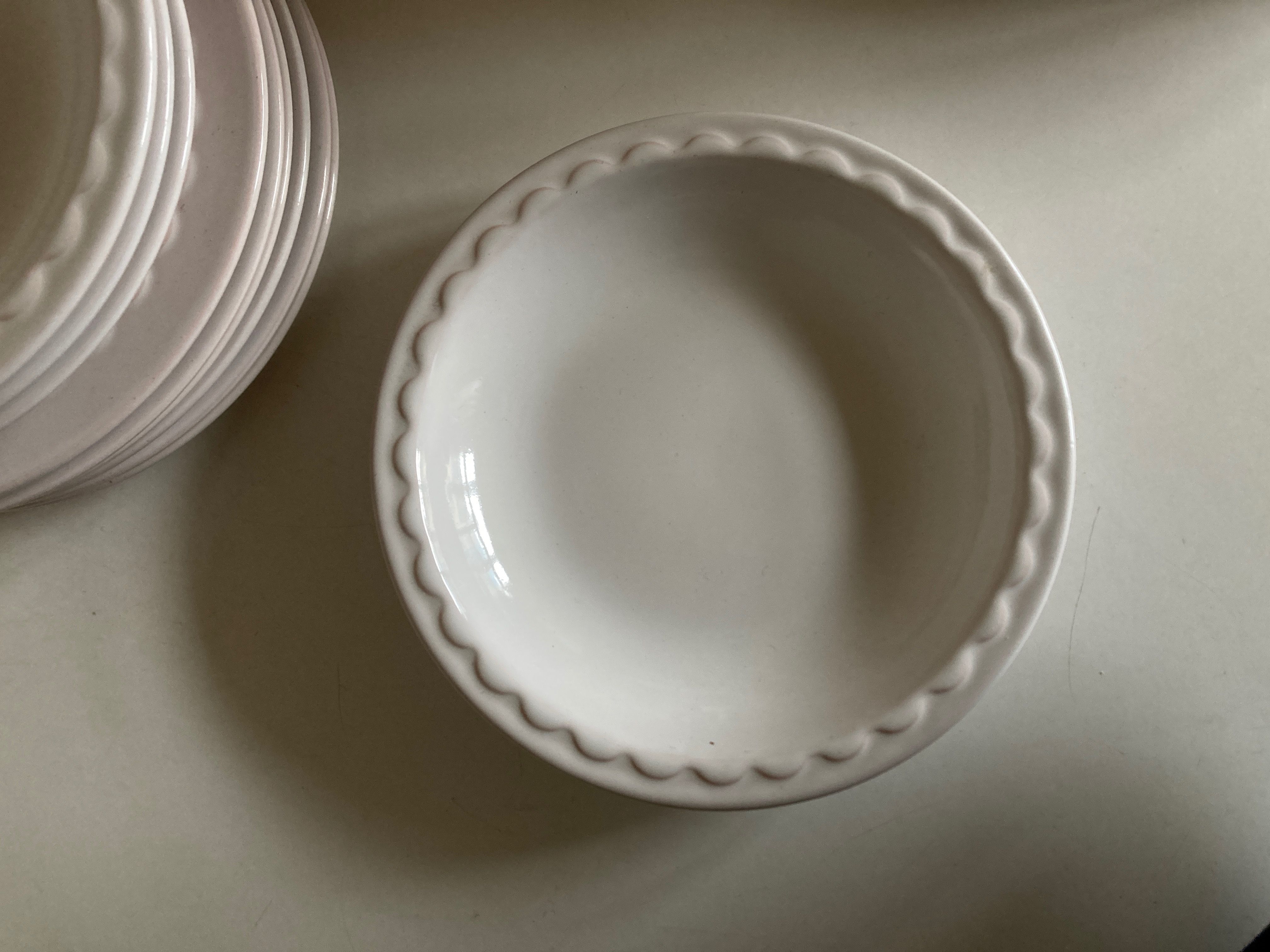 Set of 11 dessert plates and glazed earth cap 1970 by Pierre Motton for Gien