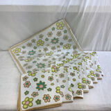 Vintage rectangular tablecloth & 8 towels